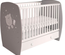 POLINI KIDS OURSON TEDDY Lit NEVA 120*60 avec tiroir blanc/gris