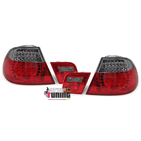 2 FEUX ROUGES NOIRS LOOK M3 A LEDS BMW SERIE 3 TYPE E46 COUPE 1999-2003 (12066)