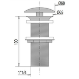 Bonde de lavabo champingon D62 sans lanterne - VALENTIN - 00 123500 000 00