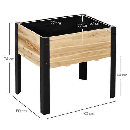 Jardinière sur pieds feutre drainage inclus