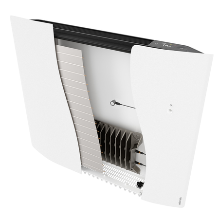 Radiateur électrique connecté lumineux DIVALI horizontal 750W blanc carat - ATLANTIC - 507608