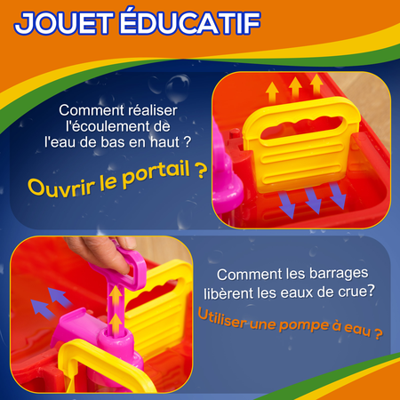 Circuit aquatique enfant - jeu plein air enfant - 53 accessoires inclus