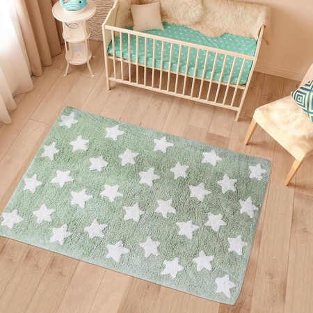 Tapis enfant ETOILE 100% BIO en coton Fait main Care&Fair GOST