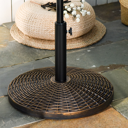 Pied de parasol rond poids net 25 Kg noir bronze