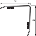 Corniére angle 50x50mm adhésive acier blanc 3m.l - DINAC - 1316100