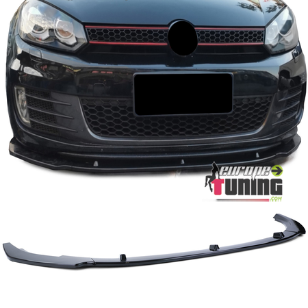 SPOILER AVANT SPORT NOIR BRILLANT POUR PARE CHOCS SPORT VW GOLF 6 GTI GTD (05535)