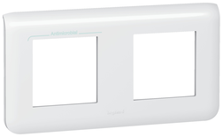 Plaque de finition Blanc MOSAIC horizontale blanc 2x2 modules - LEGRAND - 78804