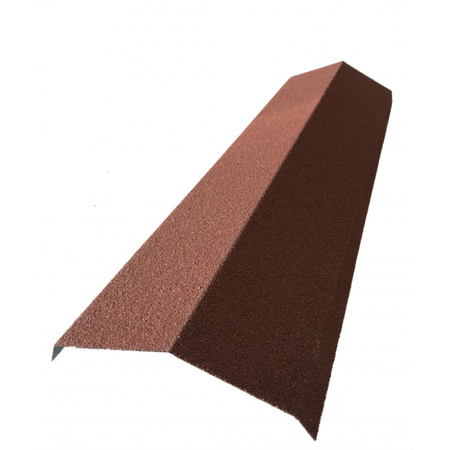 Faîtière 920 mm pour panneau tuile facile en acier galvanisé aspect granulé minéral - Coloris - Brun rouge mat, Longueur - 920 mm