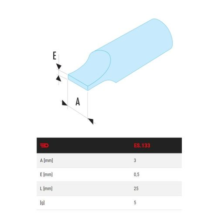 Embout standart 1/4'' fente 3mm, longueur 25mm - FACOM - ES.133