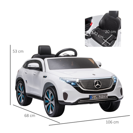 Voiture électrique enfants Mercedes EQC 400 4matic avec télécommande