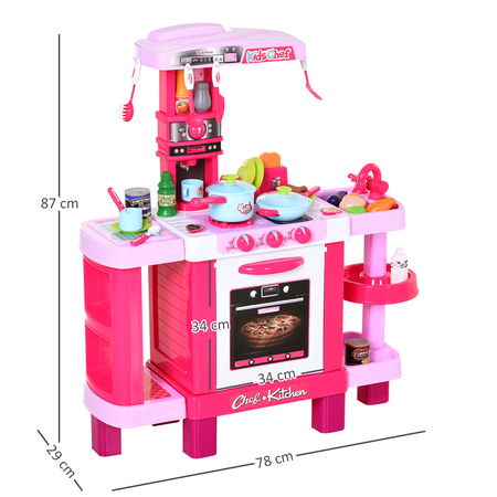 Cuisine pour enfant 38 accessoires inclus sons et lumières rose