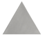 3LATI GRIGIO SCURO - 13,2x11,4 CM - Faïence triangulaire zellige gris