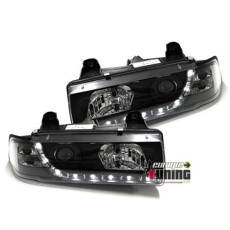 PHARES FEUX NOIRS DE JOUR DIURNES DRL BMW SERIE 3 E36 COUPE CABRIOLET (03317)