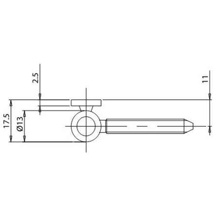 Paumelle femelle PVC P09 diamètre 13mm blanc - OTLAV - CF030130P347