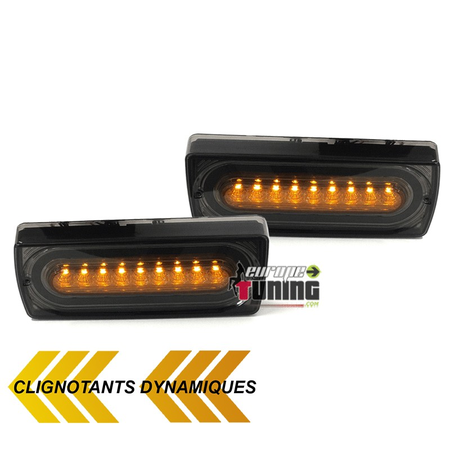 FEUX NOIRS LED CLIGNOTANTS DYNAMIQUES MERCEDES CLASSE G W463 (04697)