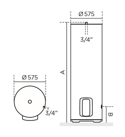 Chauffe-eau éléctrique stéatite DURALIS ACI hybride vertical version stable 250 L - THERMOR - 272041