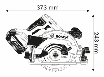 Scie circulaire 18V GKS 18V-57 G Professional (sans batterie ni chargeur) + coffret L-BOXX - BOSCH - 06016A2101