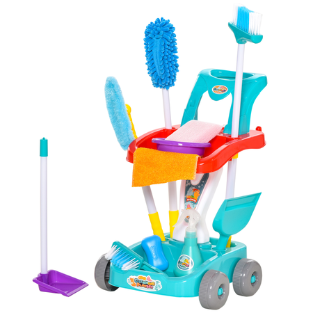 Jeu d'imitation chariot de nettoyage enfant avec accessoires