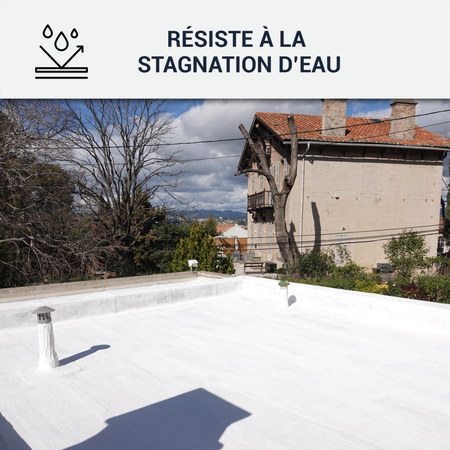 Peinture toiture Coolroof résistant stagnation d'eau : ARCAREFLECT AQUASTOP-15 kg Blanc-ARCANE INDUSTRIES