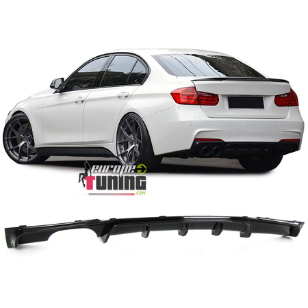 DIFFUSEUR SPORT NOIR DOUBLE SORTIE GAUCHE BMW SERIE 3 TYPE F30 PACK M (05341)