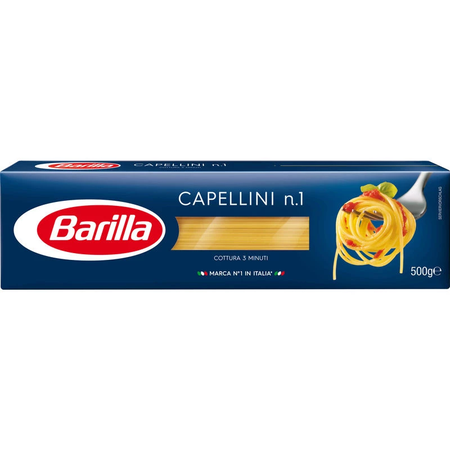 Pâtes Capellini N°1 500g - BARILLA -  Carton de 24