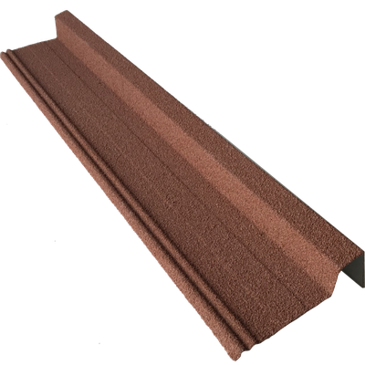Rive gauche / droite 920 mm pour panneau tuile facile en acier galvanisé aspect granulé minéral - Coloris - Brun rouge mat, Longueur - 920 mm