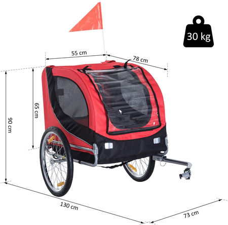 Remorque de vélo pour chien