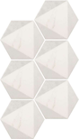 CARRARA PEAK Carrelage hexagonal 17,5X20 cm imitation marbre décor Taille 17,5 x 20 cm