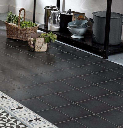 1900 BASALTO 20 x 20 cm Carrelage uni anthracite