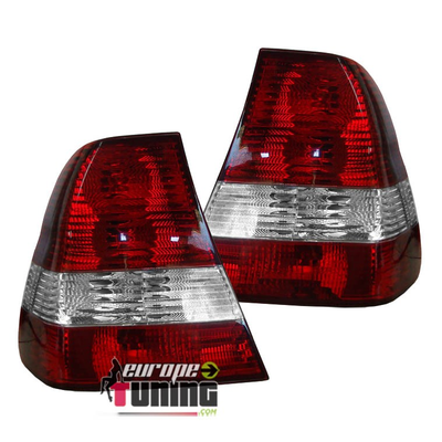 2 FEUX TUNING ROUGES CRISTAL BMW SERIE 3 TYPE E46 COMPACT (002867)