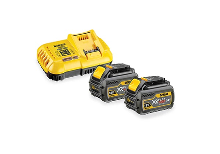 Pack de 2 batteries XR Flexvolt 18V/54V 9Ah/3Ah + chargeur rapide en boite carton - DEWALT - DCB118X2-QW