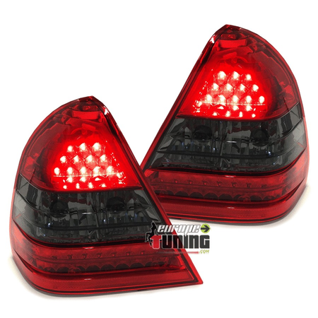 FEUX TUNING A LED ROUGES NOIRS MERCEDES CLASSE C W202 C180 C200 C240 C250 C280 ... (03304)