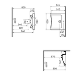 Lavabo PMR standard CONFORMA 60cm S20 - VITRA - 5289B003-0001