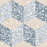 FARNESE CAVOUR AZUL 30 x 30 cm - Carrelage aspect carreaux de ciment fond terrazzo Taille 30 x 30 cm