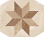 TERRA MIX PATCHWORK HEXAGONAL Chaud - 25x21,6 cm  Carrelage aspect de ciment vieilli Beige