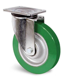Roulette polyuréthane vert à platine pivotante 200mm 700kg - GUITEL HERVIEU - UP5RA200-242B