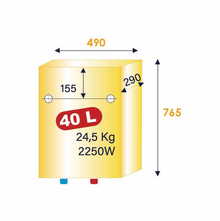 Chauffe-eau plat multi-positions MALICIO 3 stéatite connecté 40L - THERMOR - 231063