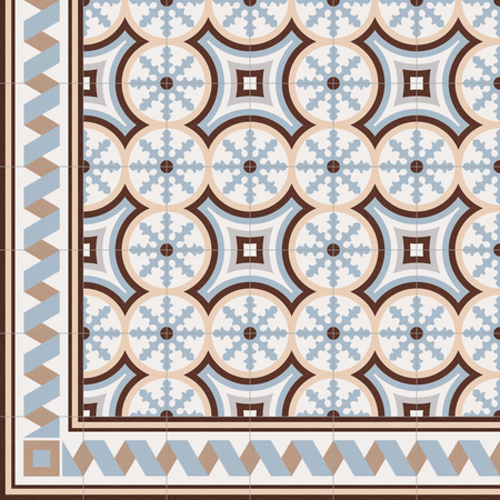 1900 FLORENTINA 2 BORDURE 20 x 20 cm Carrelage aspect carreaux de ciment