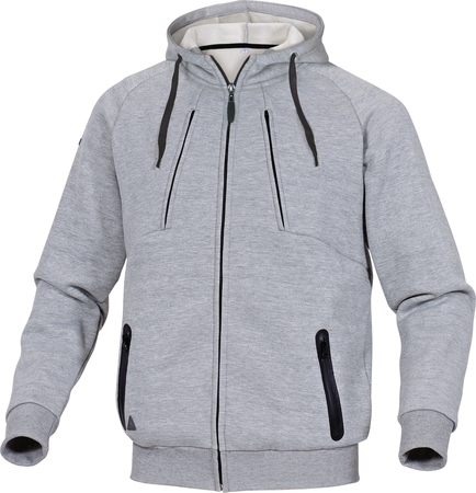 Veste sweat molleton gris clair TS - DELTA PLUS - ANZIOGRPT