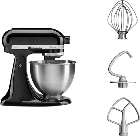 KitchenAid 5K45SSEOB Classic Robot Pâtissier Noir 4,3 L