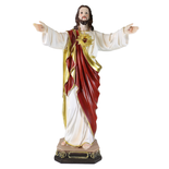 Statue Sacré Coeur de Jésus de 60cm en résine