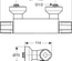 Mitigeur de douche thermostatique mural SCT OLYOS CLINIC Ch3 en laiton chromé - IDEAL STANDARD - D2439AA