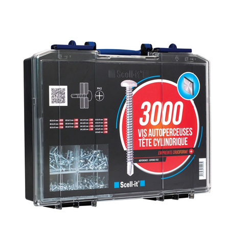 Coffret 3000 vis autoperceuses à tête cylindrique - SCELL-IT - COF003-TCC