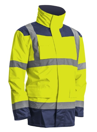 Veste KANATA PU HI-VIZ 3M jaune fluo/marine TS - COVERGUARD - 7KANYS