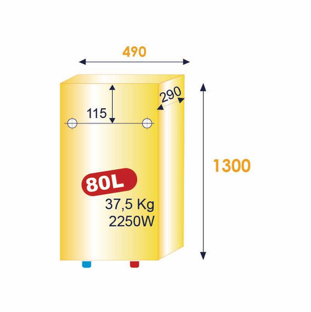 Chauffe-eau électrique connecté LINEO multipositions 80L - ATLANTIC – 157209