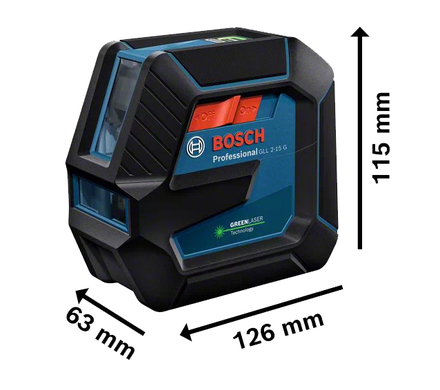 Laser vert 2 lignes 4x1,5V GLL 2-15 G avec trépied BT 150 en boîte carton - BOSCH - 0601063W01