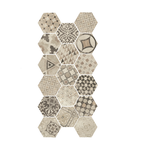 HEXATILE CEMENT - GARDEN SAND - Carrelage 17,5x20 cm patchwork hexagonal aspect ciment beige