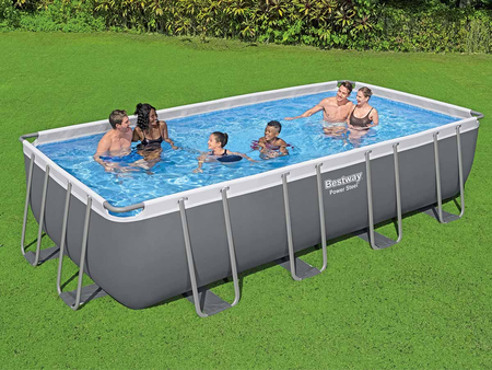 Piscine tubulaire Power Steel rectangulaire 5,49 x 2,74 x 1,22 m - Bestway