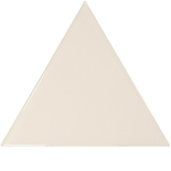 SCALE TRIANGOLO CREAM - Faience triangulaire 10,8x12,4 cm beige crème  brillant