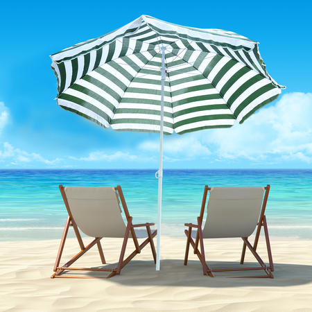 Parasol inclinable octogonal Ø 180 cm vert blanc rayé